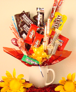Coffee Cup Candy Flowers Delivered in Atlanta Georgia